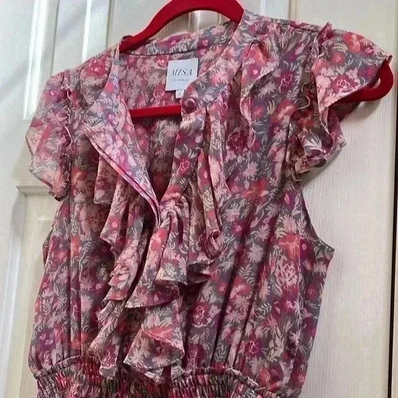 MISA LOS ANGELES ALONA MINI DRESS in  Floral small - Picture 3 of 8